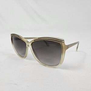 Vintage Cool Ray Sunglasses Oversized Clear Gold Butterfly Retro 1980's